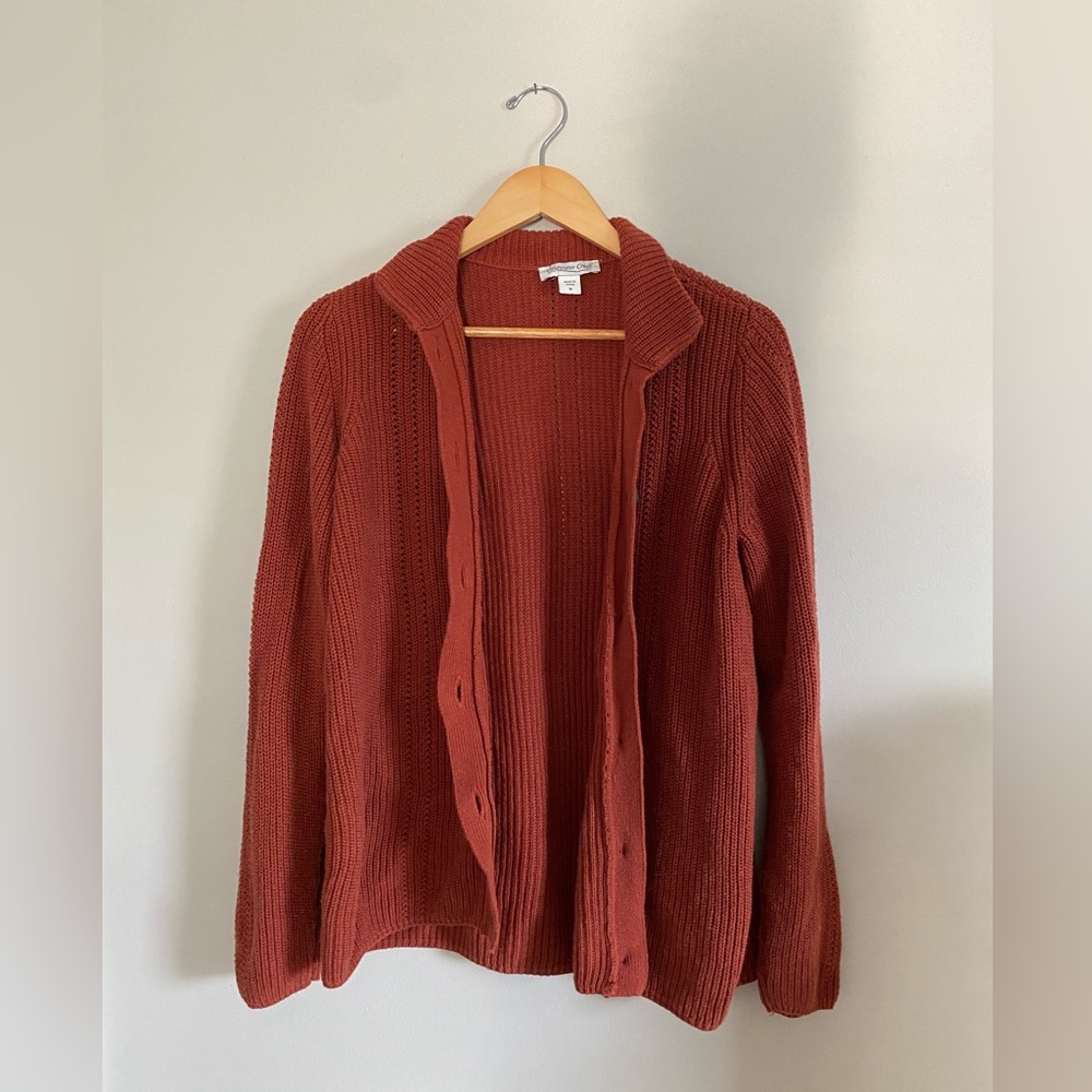 Coldwater Creek 100% Cotton Button Down Sweater Women’s Size Medium